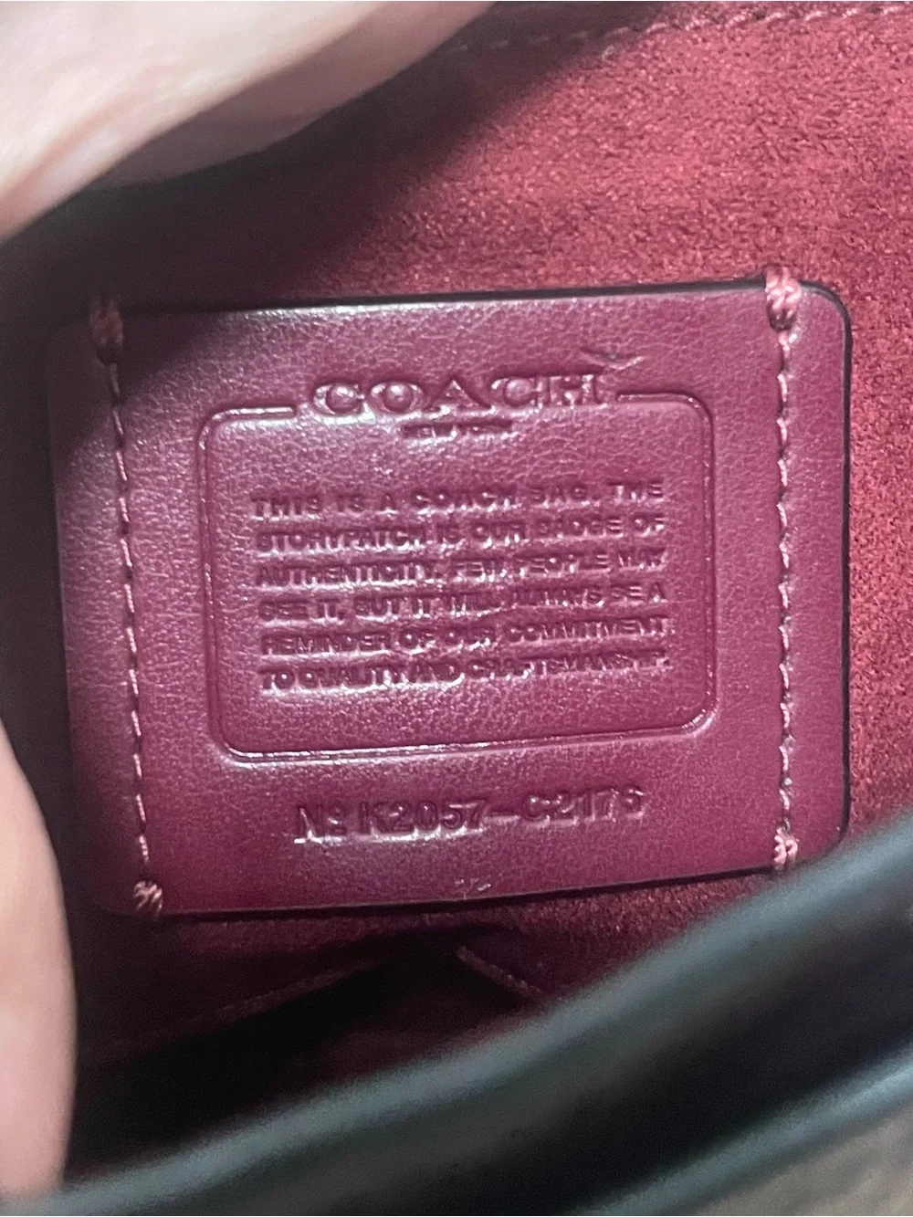 Coach C2176 Burgundy Daisy Applique Ellen Crossbody Bag Red & Pink Accent